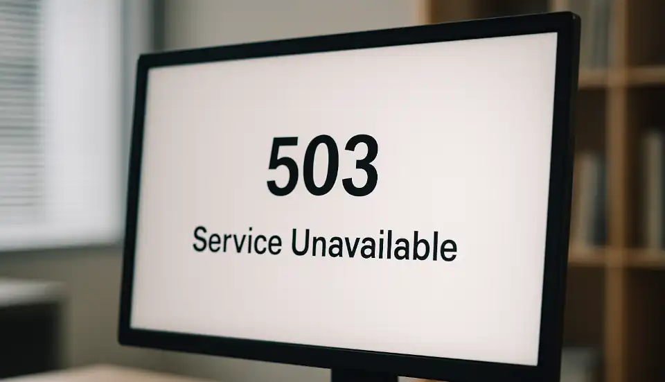 Error 503 is a server-side issue indicating that the website's server is temporarily unable to handle the request
